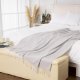 Decorative Diamond Lattice Faux Cashmere Throw Blanket Light Grey Fringe Lightweight Fuzzy Soft Cozy Throws for Sofa Bed Farmhouse Throw Blanket 50" x 60"