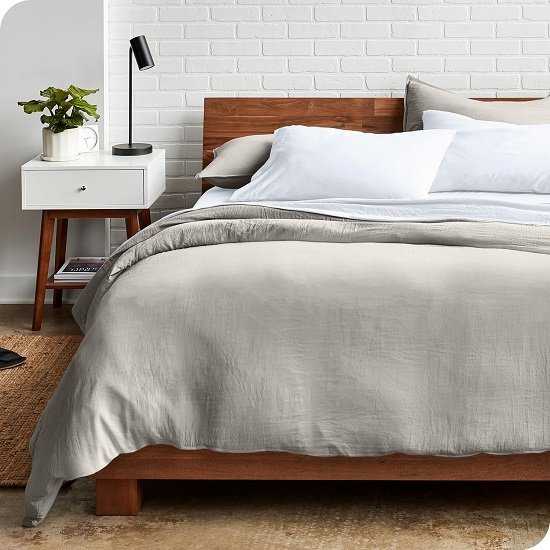 Sandwashed Duvet Cover /Twin XL - Premium 1800 Ultra-Soft Brushed Microfiber - Easy Care (/Twin XL, Sandwashed Fog)