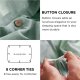 Linen Duvet Cover King - Linen Cotton Blend Duvet Cover Set, Sage Green Linen Duvet Cover, 3 Pieces, 1 Duvet Cover 104x90 Inches and 2 Pillowcases