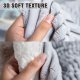 Blanket Fleece Throw – 51x63, Grey & White – Soft, Plush, Fluffy, Fuzzy, Warm, Cozy, Thick – Perfect for Couch, Bed, Sofa, Chair - Reversible Throw Blanket