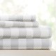 3 Piece Twin Bedding Set (Light Gray Plaid) - These super soft and cool sheets are perfect for your twin bed - Deep pockets fit 16" mattresses