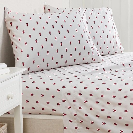 4-Piece Coastal Lightweight Microfiber Full Sheet Set. Wrinkle Resistant, Comfortable, Soft, All Season Bed Sheets.